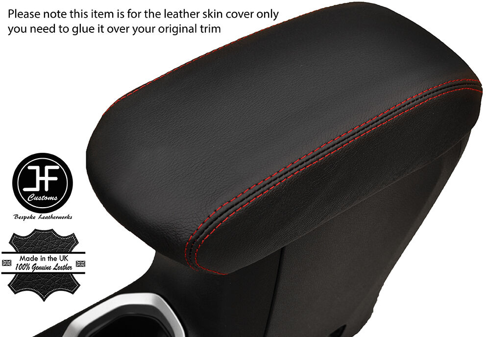 RED STITCHING ARMREST LID LEATHER COVER FITS JEEP RENEGADE 2014-2017 CUSTOM NEW