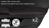 RED STITCH 2X FRONT DOOR ARMREST LEATHER COVERS FITS BMW X3 F25 2011-2018