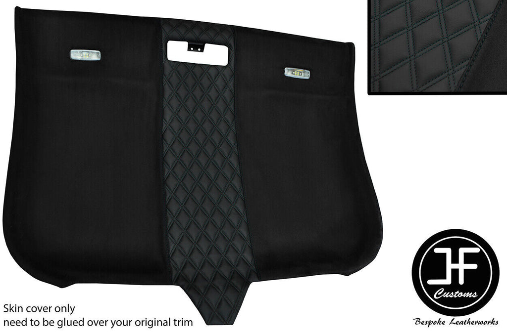 BLACK DIAMOND STITCHING ROOF HEADLINING LUXE SUEDE COVER FOR AUDI TT MK2 06-14