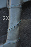 FITS ASTRA G MK4  2X DOOR HANDLE COVERS blue stitch CUSTOM NEW MADE IN UK