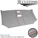 RED STITCH L GREY SUEDE FRONT ROOF HEADLINER COVER FITS VW T5 TRANSPORTER