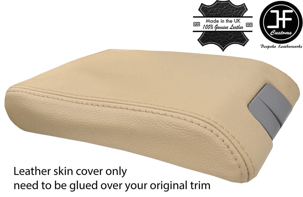 BEIGE GENUINE REAL LEATHER ARMREST LID COVER FITS MERCEDES ML W163 2001-2005