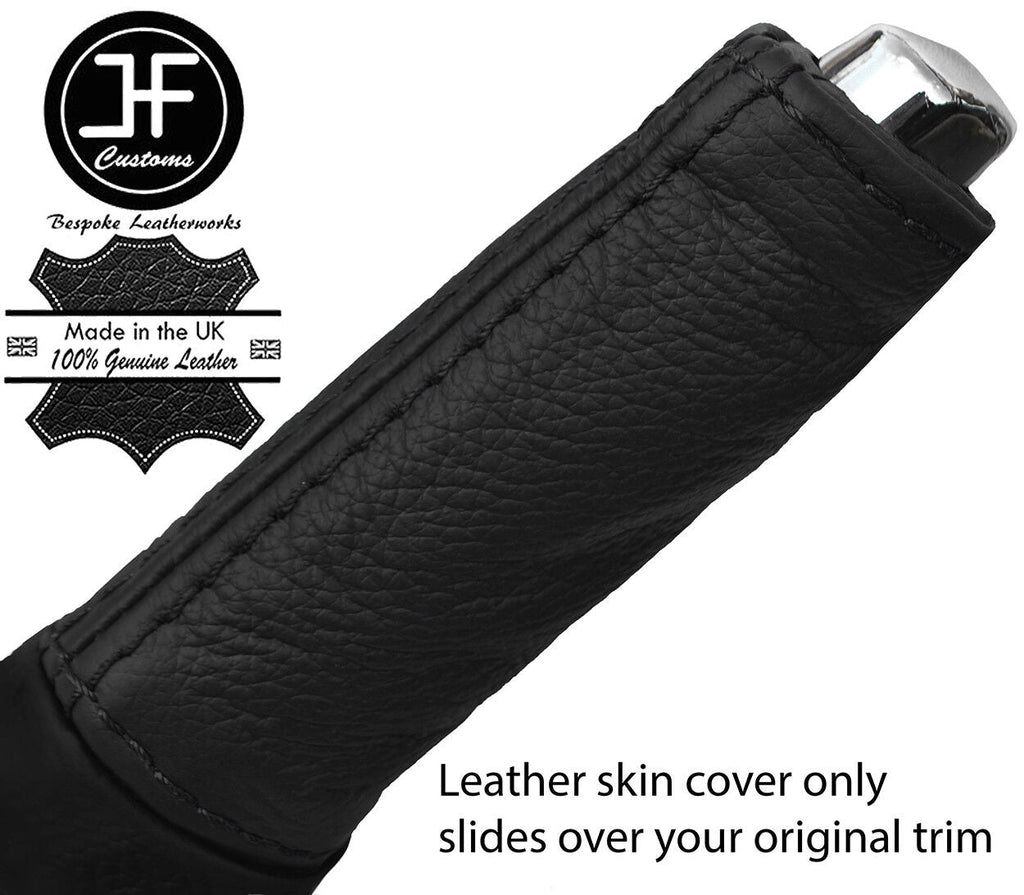 BLACK STITCH TOP GRAIN LEATHER HANDBRAKE HANDLE COVER FITS ALFA ROMEO GT 03-10