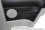 WHITE STITCHING 2X REAR DOOR CARD TRIM SKIN COVERS FITS VW BEETLE 1998-2011