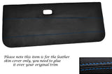 BLUE STITCH 2X FRONT DOOR CARDS LEATHER SKIN COVERS FITS VW GOLF MK1 CABRIO