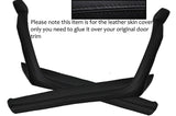 BLACK STITCH 2X DOOR HANDLE ARMREST TRIM SKIN COVER FITS PORSCHE 914 1969-1976