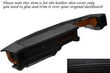 BLACK STITCH DASH DASHBOARD LEATHER SKIN COVER FITS JAGUAR XJ40 XJ6 SOVEREIGN