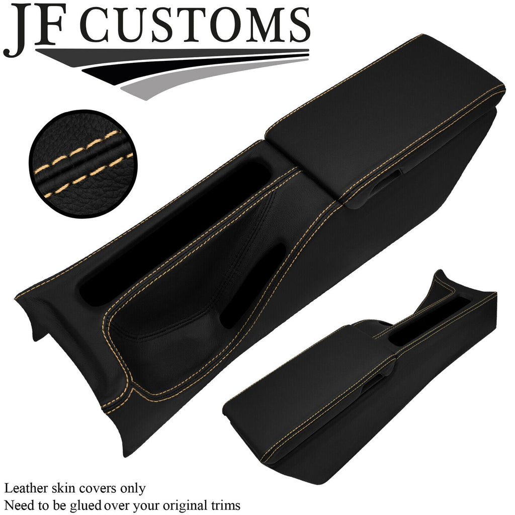 CREAM STITCH LEATHER CENTRE CONSOLE + ARMREST COVERS FOR MERCEDES SLK R170 96-04