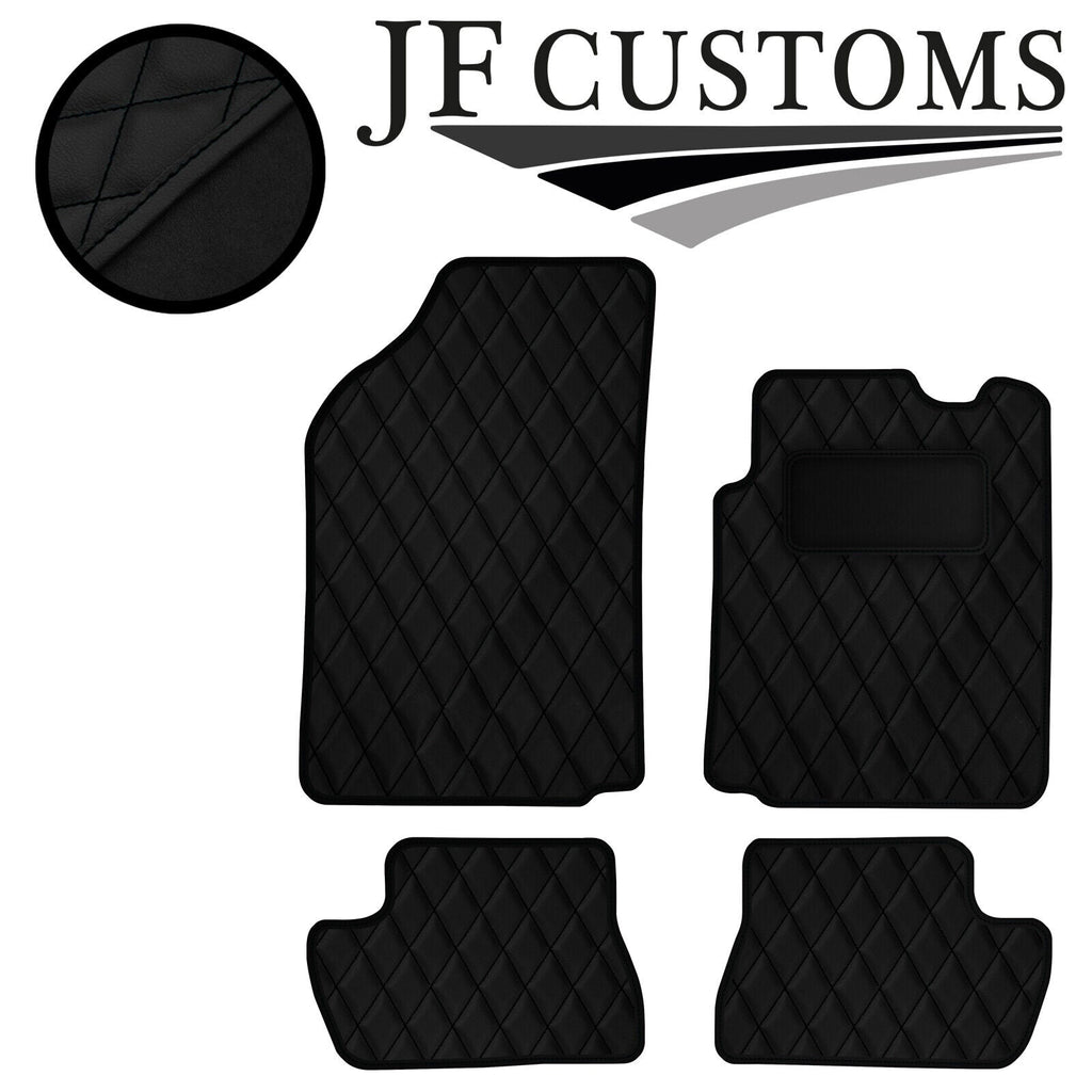 BLACK DIAMOND STITCH VINYL 4X TAILORED FLOOR CARPETS FOR CITROEN C2 03-09 JF1