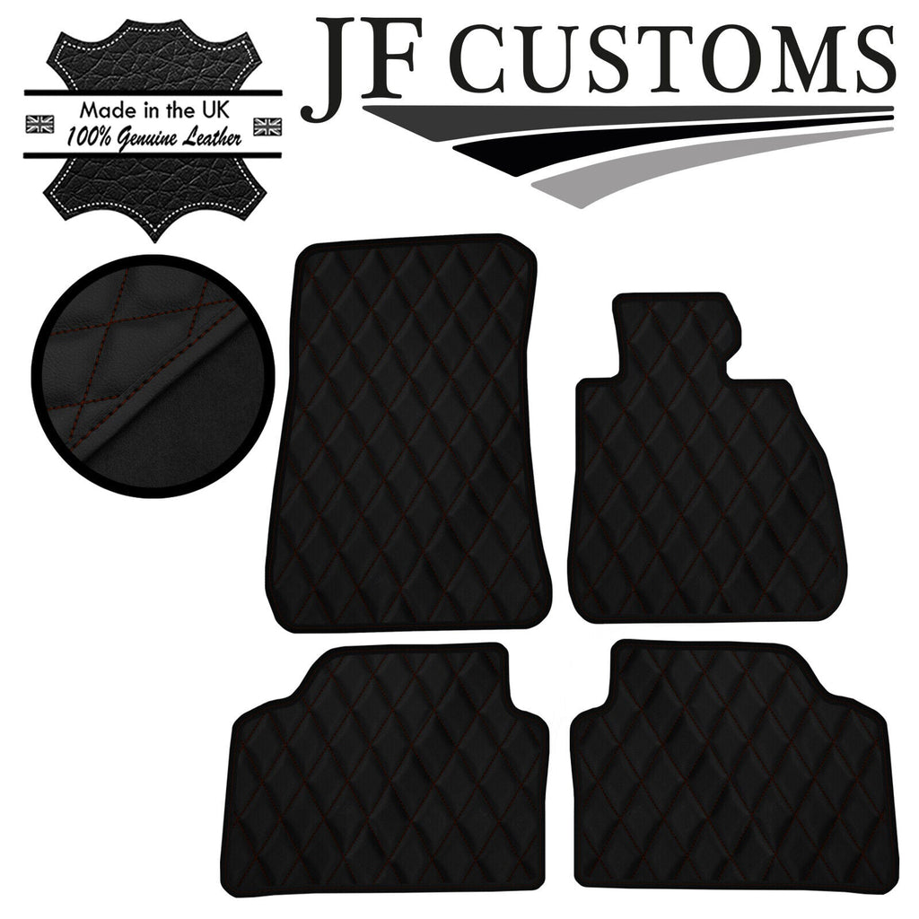 D BROWN DIAMOND STITCH VINYL 4X TAILORED FLOOR MAT CARPETS FOR BMW E90 E91 06-13
