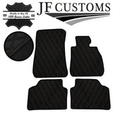 D BROWN DIAMOND STITCH VINYL 4X TAILORED FLOOR MAT CARPETS FOR BMW E90 E91 06-13