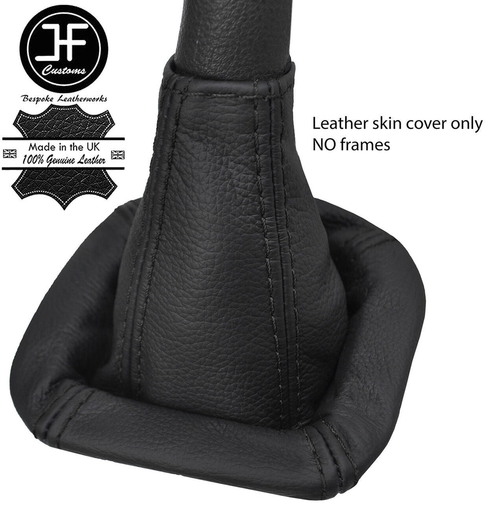 BLACK STITCH TOP GRAIN LEATHER MANUAL GEAR GAITER FITS OPTARE ALERO BUS 01-08