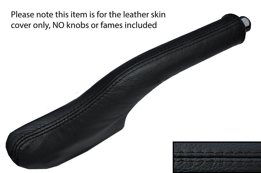 BLACK STITCHING LEATHER HANDBRAKE GAITER FITS OPEL GT ROADSTER 2007-2010