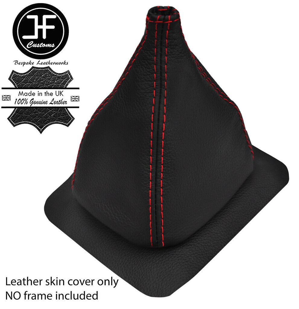 RED STITCH LEATHER MANUAL GEAR GAITER OVER RUBBER FOR TOYOTA COROLLA 99-01
