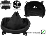 BLACK STITCH LEATHER AUTOMATIC GEAR + PLASTIC FRAME FITS MAZDA MX5 MK4 15-19