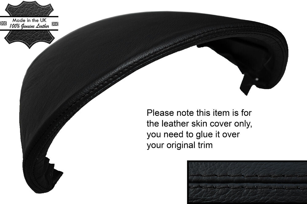 BLACK STITCH SPEEDO HOOD TRIM LEATHER SKIN COVER FITS AUDI A2 1999-2005