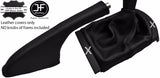 BLACK & BLACK REAL LEATHER GEAR HANDBRAKE GAITER FITS SEAT IBIZA CORDOBA 02-08