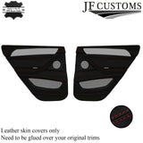 DARK RED STITCH LEATHER 4X FRONT REAR DOOR CARD COVERS FOR BMW X6 E71 E72 07-14