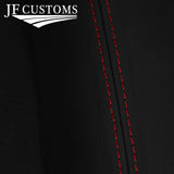 FOR CHEVROLET CAMARO 16-20 RED STITCH LEATHER 2X A PILLAR COVER CUSTOM NEW