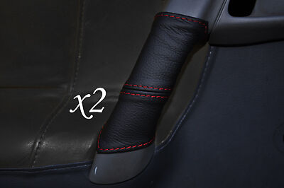 red stitching FITS SKODA FELICIA 94-04 2X DOOR HANDLE LEATHER COVERS CUSTOM NEW