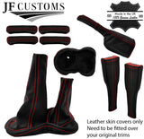 RED STITCH LEATHER COVERS FOR DEFENDER 90 83-06 INTERIOR RECOVERY STARTER KIT