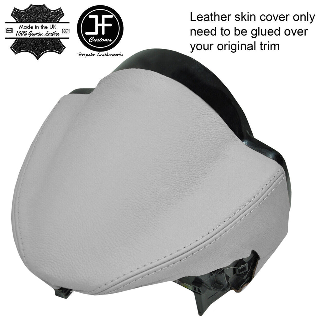 WHITE REAL LEATHER  SPEEDO CLUSTER HOOD COVER FITS SMART FORTWO 451 2007-2014
