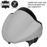WHITE REAL LEATHER  SPEEDO CLUSTER HOOD COVER FITS SMART FORTWO 451 2007-2014