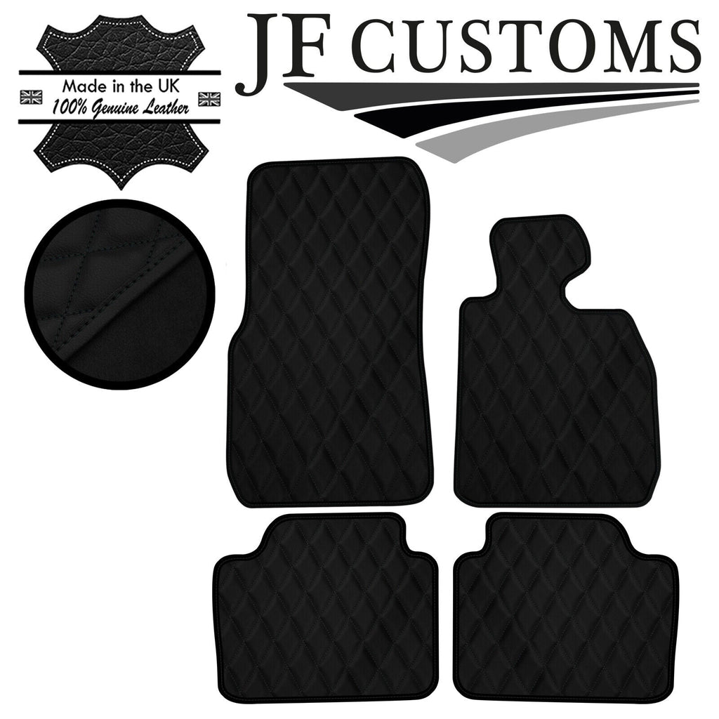 BLACK DIAMOND STITCH VINYL 4X TAILORED FLOOR MAT CARPETS FOR BMW F30 F31 12-16