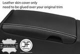 WHITE STITCH REAL LEATHER ARMREST LID COVER FITS MERCEDES SLK R171 2004-2011