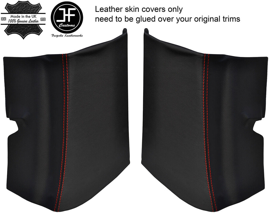RED STITCH 2X REAR D PILLAR LEATHER COVER FOR MERCEDES VITO VIANO W639 04-12