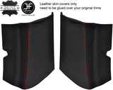 RED STITCH 2X REAR D PILLAR LEATHER COVER FOR MERCEDES VITO VIANO W639 04-12