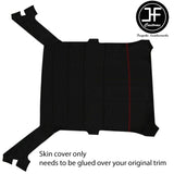 RED STITCH LUXE SUEDE HEADLINER NON SUN ROOF COVER FOR BMW E30 81-92 SALOON