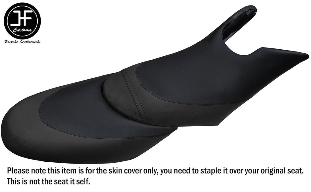 BLACK CUSTOM FOR SEADOO 02-06 GTX DI 4-TEC FRONT + REAR VINYL SEAT COVERS