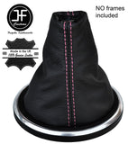 PINK STITCH LEATHER GEAR STICK GAITER FITS FORD FIESTA MK6 FUSION 2002-2008