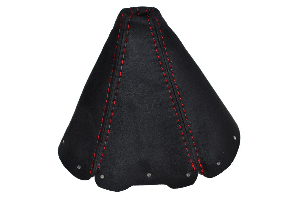 RED STITCHING SUEDE GEAR GAITER FITS MAZDA MX5 NB MK2 1998-2005 CUSTOM NEW