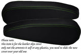 green stitch FITS CITROEN C4 PICASSO 2006+ 2X FRONT SEATS ARMREST LEATHER COVER