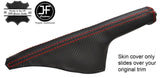 RED STITCH CARBON VINYL HANDBRAKE GAITER FITS VW GOLF MK4  BORA JETTA 98-04