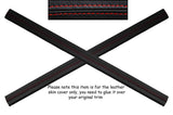 RED STITCH 2X DOOR SILL TRIM SKIN COVERS FITS BMW 3 SERIES E30 84-91 3 DOOR