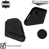 D RED STITCH 2X SEAT HANDLE KNOB & PLATE COVER+FRAMES FOR LAND ROVER DEFENDER