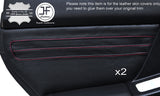RED STICH 2X REAR DOOR CARD TRIM COVERS FITS SUBARU IMPREZA WRX STI  01-04