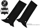 BLACK STITCHING 2X MID LOWER B PILLAR REAL SUEDE COVERS FOR NAVARA D40 06-14