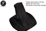 RED STICH AUTO AUTOMATIC LEATHER SKIN GEAR GAITER FITS ASTON MARTIN DB7 94-03
