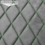 DSG2 GREEN STITCH FRONT HEADLINER L GREY SUEDE COVER FITS VW T5 TRANSPORTER VAN