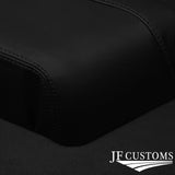 BLACK STITCH DOOR POCKET TRIM LEATHER COVER FITS FORD TRANSIT MK7 06-14
