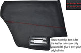 RED STITCH 2X REAR DOOR CARD PANEL SKIN COVERS FITS PEUGEOT 205 CJ CABRIO
