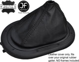 BLACK STITCH LEATHER MANUAL GEAR GAITER OVER RUBBER FITS JEEP WRANGLER 07-10