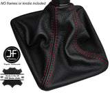 RED STITCH MANUAL LEATHER GEAR GAITER FITS MERCEDES C CLASS W205 2013-2016