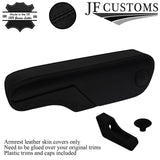 BLACK STITCH LEATHER 2X SEAT ARMREST COVERS+TRIMS FOR VW T4 TRANSPORTER 90-03