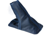 FITS DAIHATSU TERIOS BLACK LEATHER GEAR GAITER blue stitching CUSTOM NEW