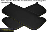 YELLOW STITCHING FITS VAUXHALL OPEL NOVA 1982-1993 2X SUN VISORS LEATHER COVERS